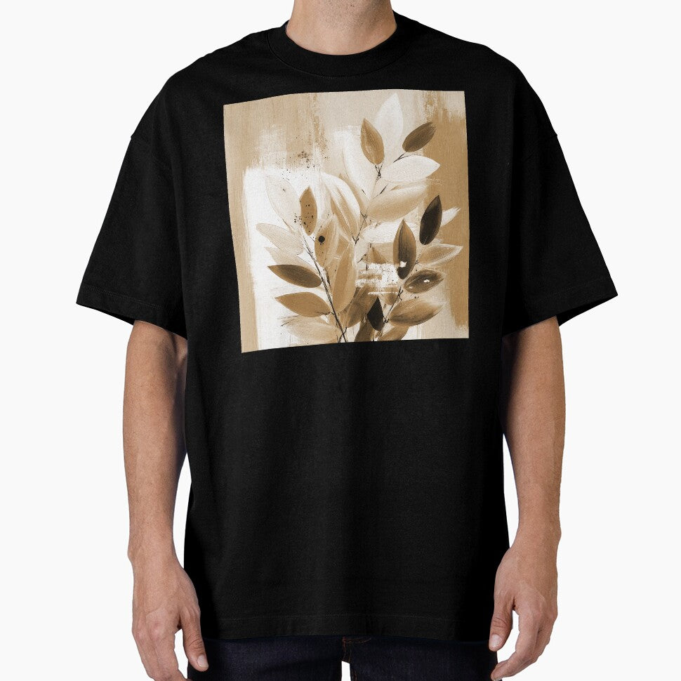 Boho Leaves In Earthtones, Mocha Taupe, And Cream by DEC02