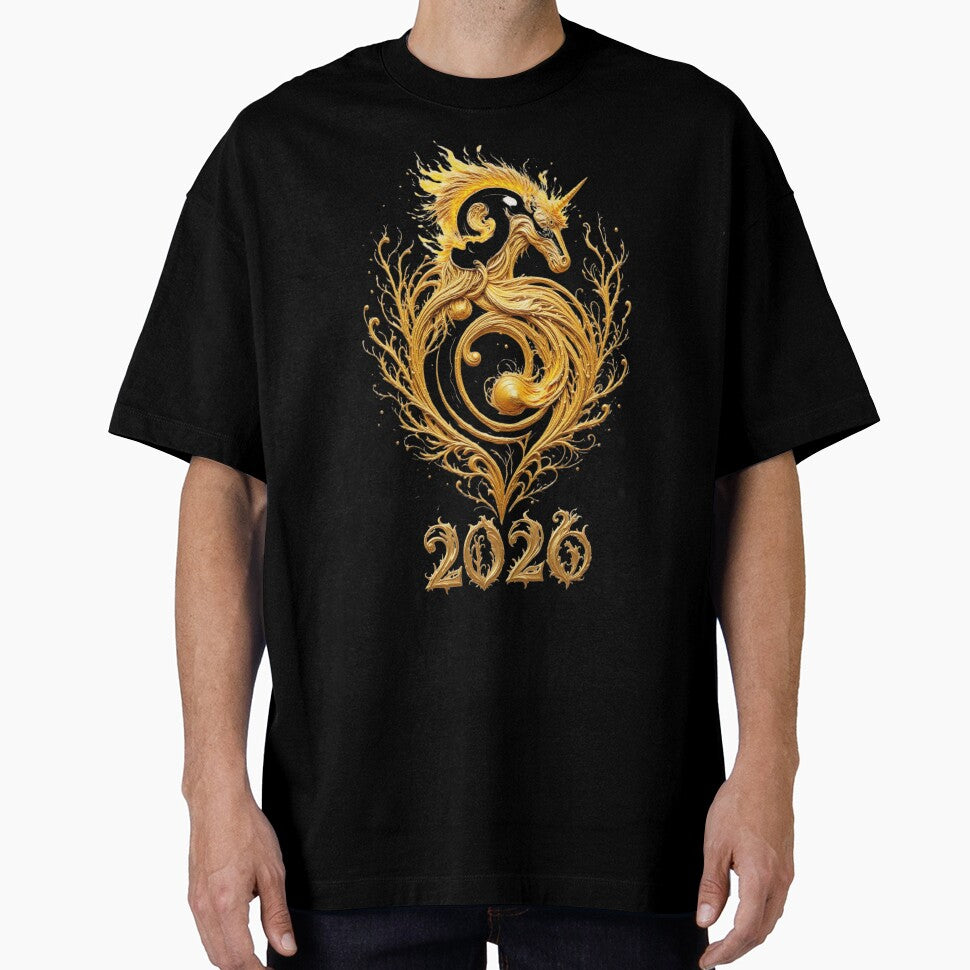 Fire Horse Chinese New Year Tee, Lunar Celebration T-Shirt by fantasy.world