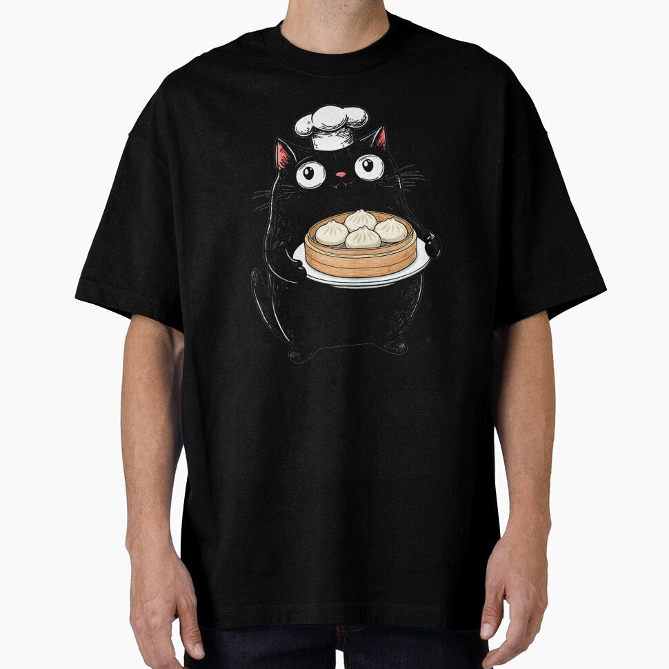 Cute Fat Cat, Steamer, Baozi Buns by OrenjiArtShop