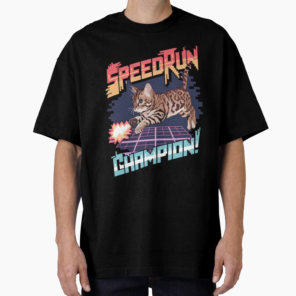 Speedrun Champion - Bengal Cat Pixel Art by NaturePixel