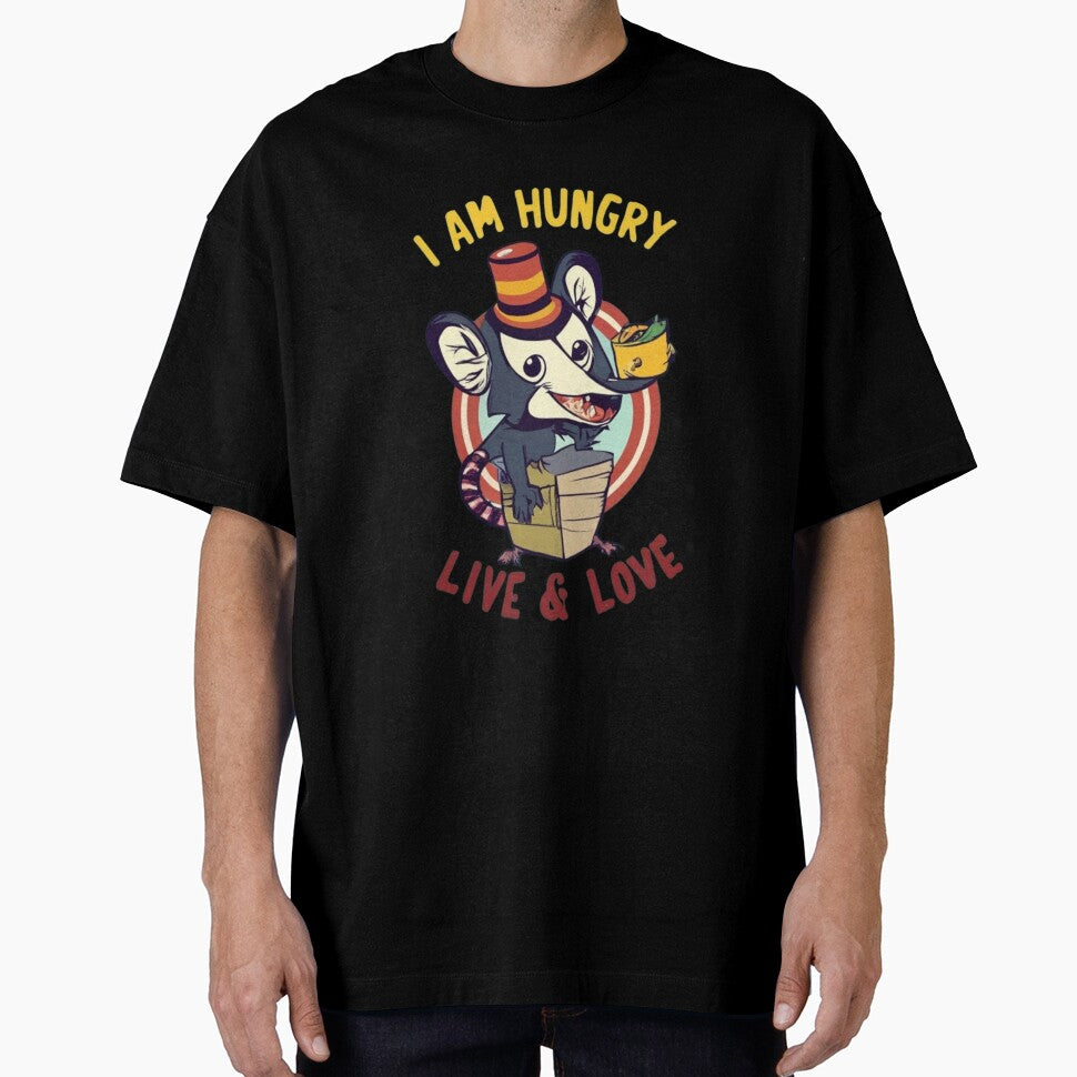 Opossum I am hungry LIVE LOVE by ArtFeverShop