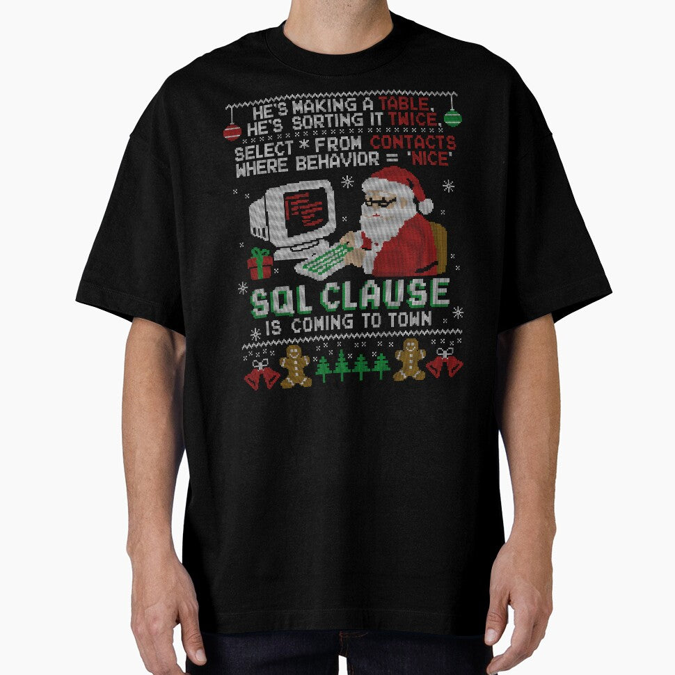 SQL Clause Funny Tech Ugly Christmas by Nerd Shizzle