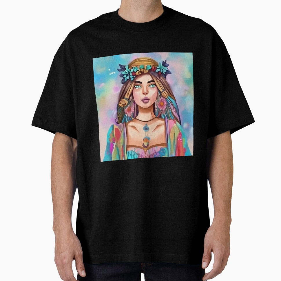 Boho Style Hippie Girl With Flowers by SkyAdr2