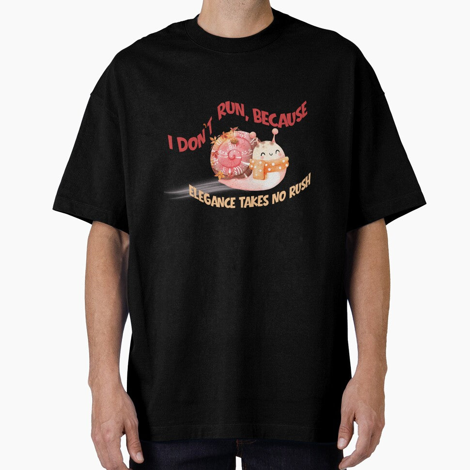 “Snail in Fall Sweatshirt — ‘I Don’t Run, Because Elegance Takes No Rush’ by clickandmagic