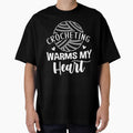 Crocheting Warms My Heart Cute Yarn Graphic Funny Crochet by ElizabethVivan