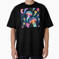 Glowing Multicolor Jellyfish in Deep Ocean by EmeraldeaArt