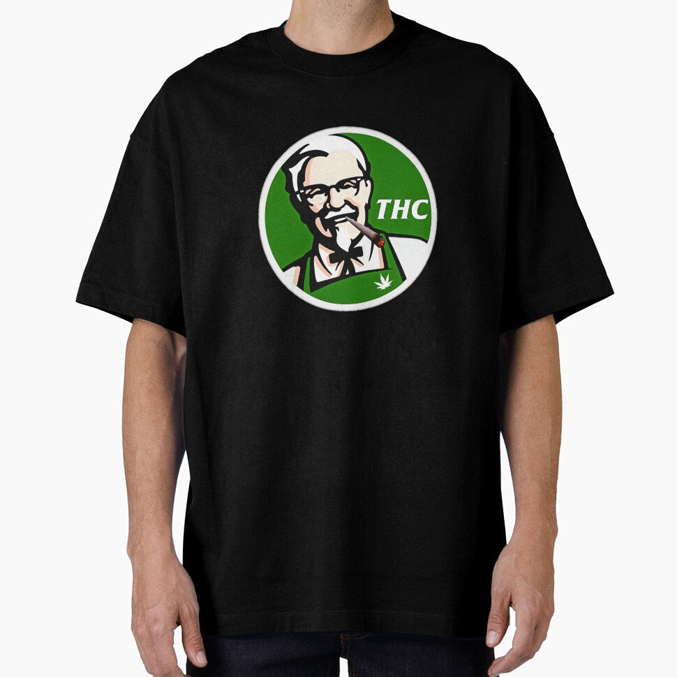 Kfc Parody Thc Weed Slim Fit, Basic Novelty, Graphics Female Cotton Printed Unique T, Hot Summer by EPOUJF