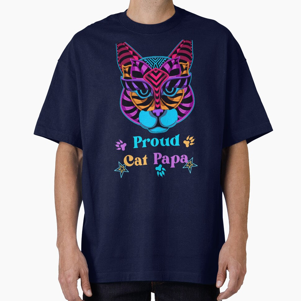 Proud Cat Papa Illustrated Digital Design by mangaworldart