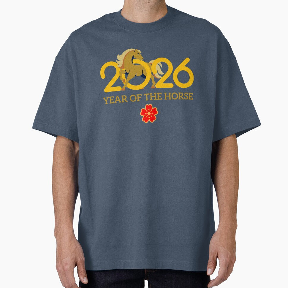 2026 Year of the Horse Lunar New Year Red and Gold by CHANCHANAI