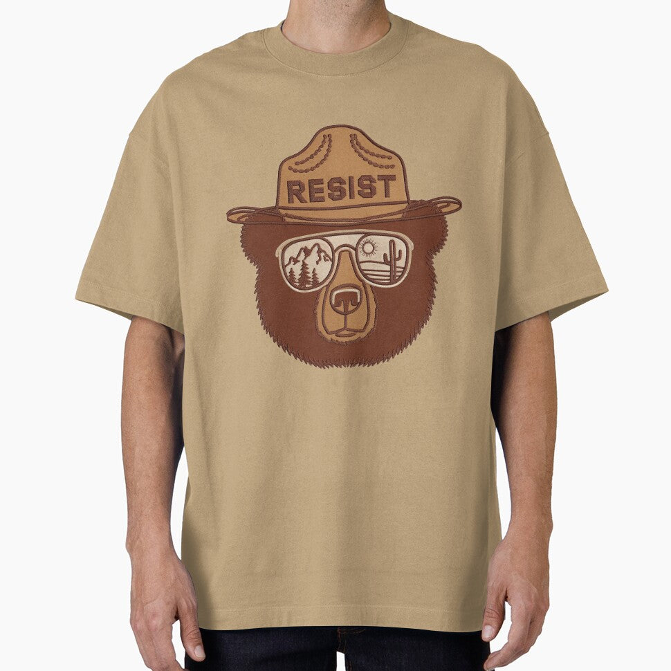 Embroidered bear resist - hands off our national parks us alt service save the nature protect forests by SkeletonsDanger