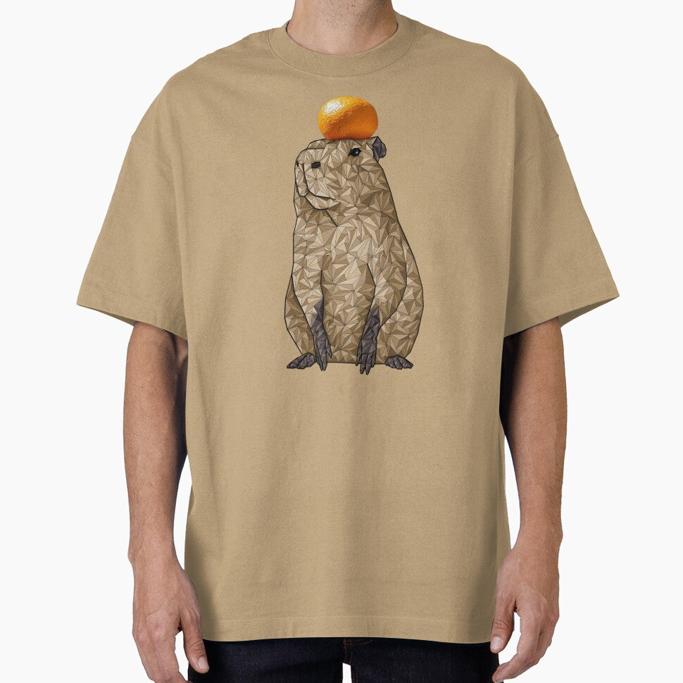 Capibara w Orange , Geometric by Hypedi