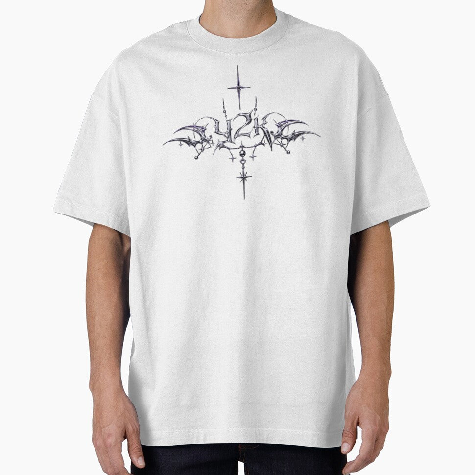 Y2K Metallic Chrome Gothic Tribal Lettering Design by Orbit00