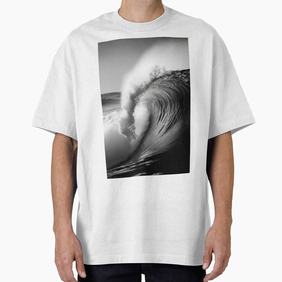 Wave Ocean Black and White Visual Water Roll Waves BW Design Natural Sea Surf by Univers Noir et Blanc