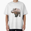 S is for Sumatran Rhino, Sumatran Rhino Illustration – Rare and Endangered Asian Rhino Artwork by PrettylittlepastelUk