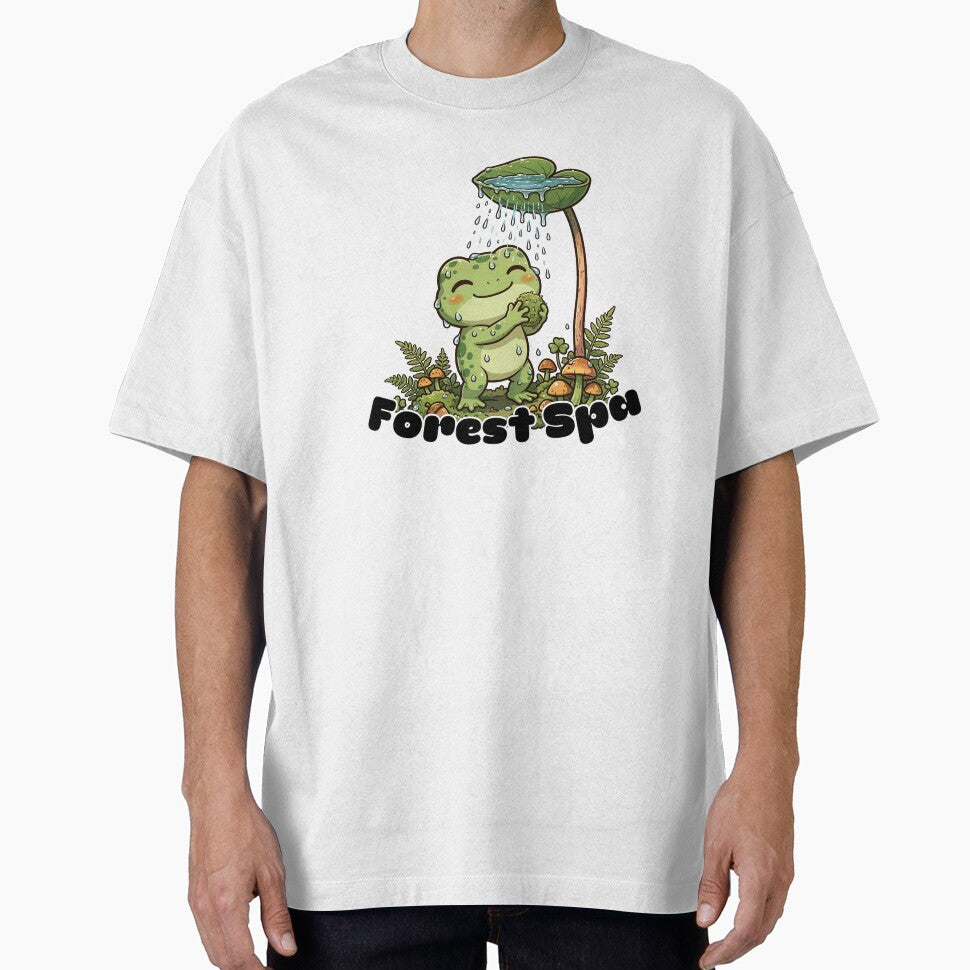 Forest Spa Cute Frog Goblincore Mushroom Leaf Shower by Neurospicy Trolls