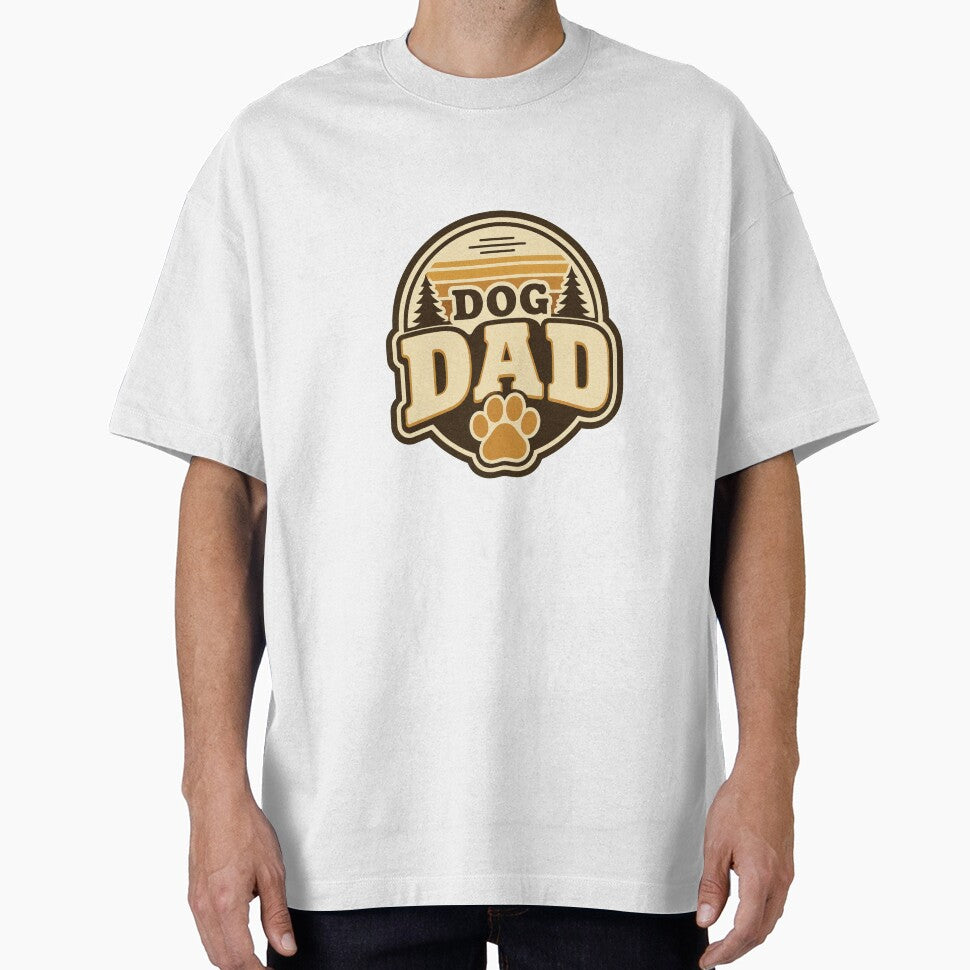 Retro Dog Dad Paw Print Father's Day Gift by Peak Pop Studio.