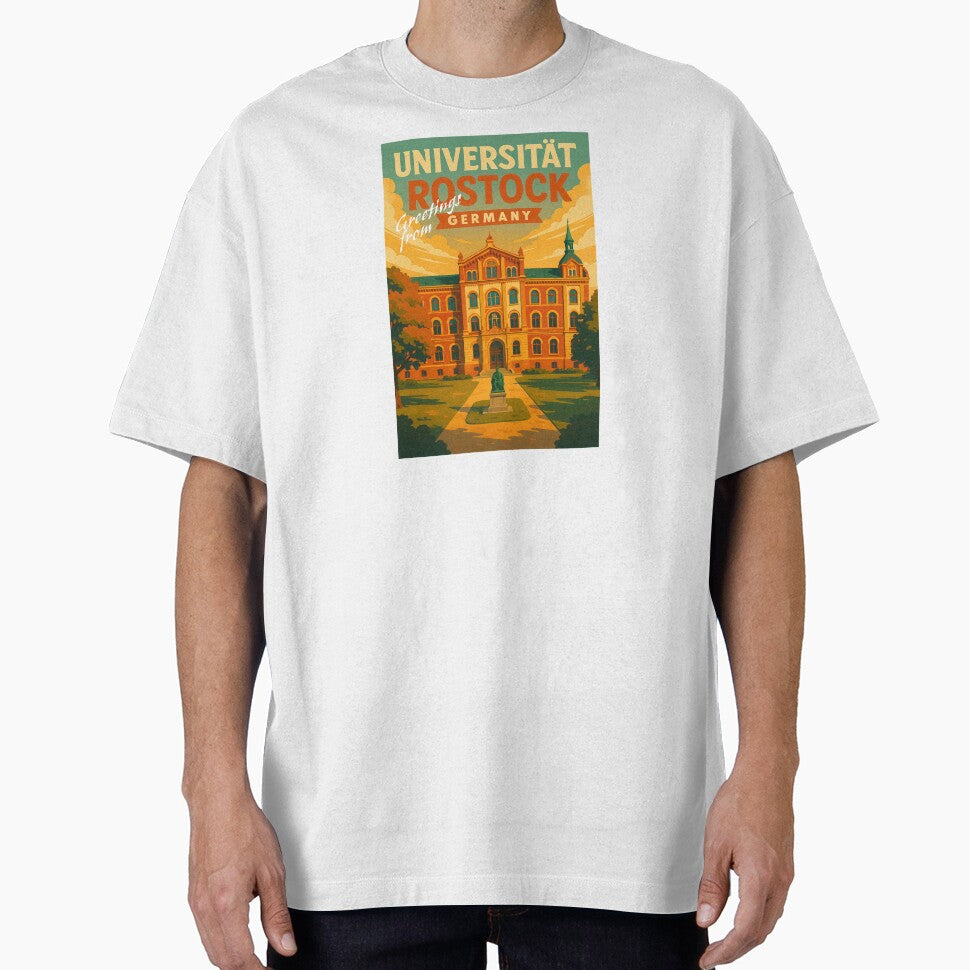Greetings from ROSTOCK - UNIVERSITY - Retro Vintage Design by Earth Celebration Designs