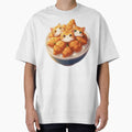 Orange Tabby Cat Head Dumplings in Fried Chicken Rice Bowl – Cute Kawaii Food Cutout by EmeraldeaArt