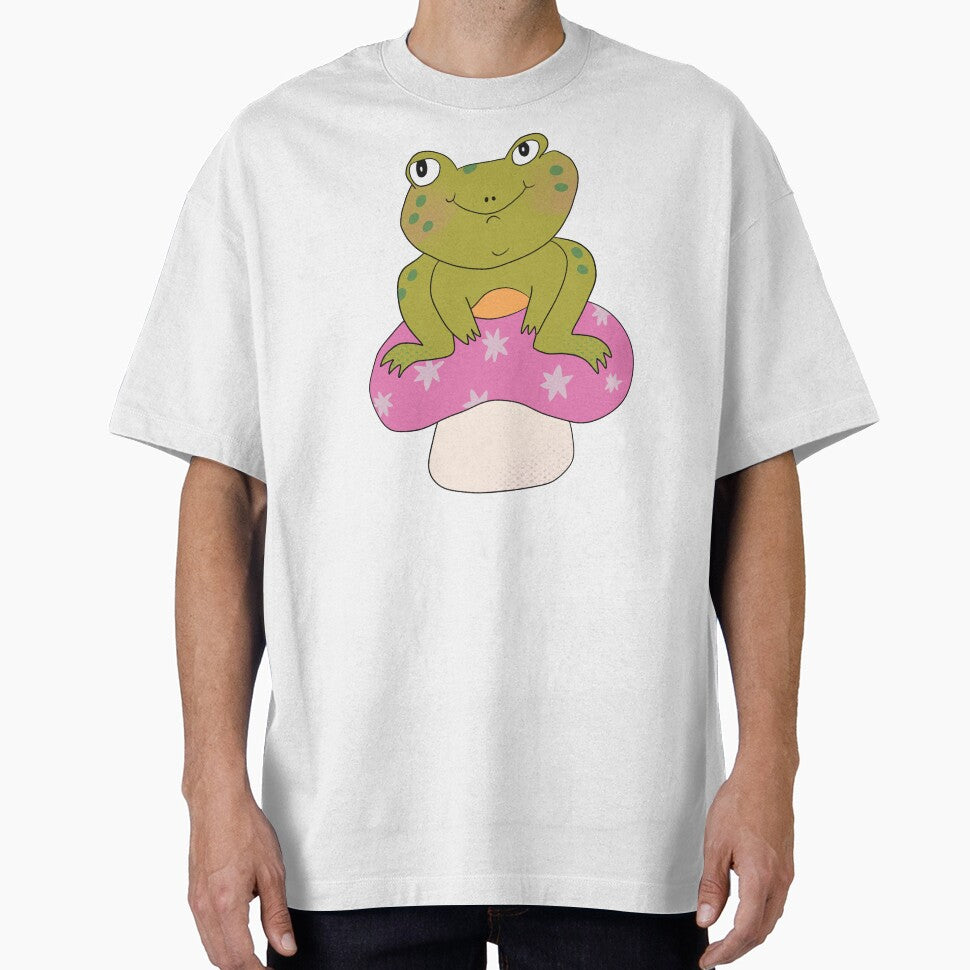 Hoppy the Frog on Toadstool (Purple) by yellowflowerhut