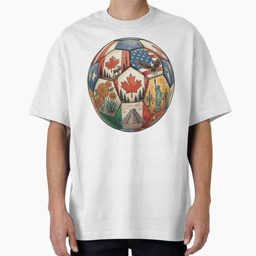 2026 Soccer World Cup Ball – USA Canada Mexico Cultural Football Design by droidtech