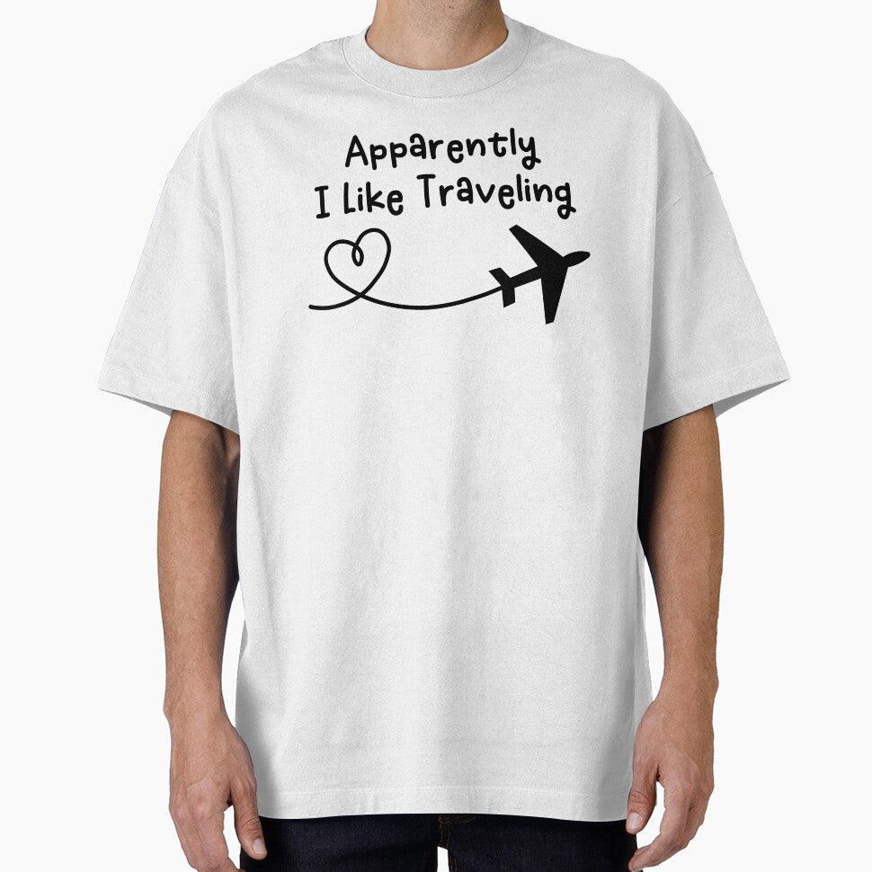 Apparently I Like Traveling Funny Airplane Heart Frequent Flyer Traveling World Traveler by gunaone-design