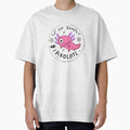 I Am Simply An Axolotl Sticker MS Paint Hand Drawn Funny Cute Chaotic Anti Design Meme Kawaii Pink Purple Doodle by Obinne
