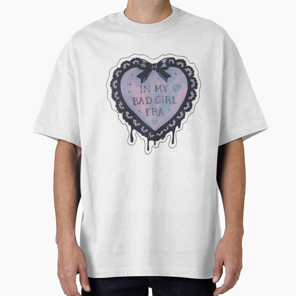 In My Bad Girl Era — Pastel Goth Black Lace Heart Quote Creepy Cute Art by Darkfully-Done