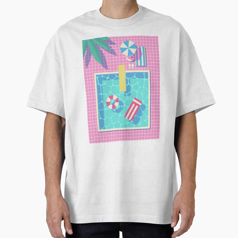Pastel Pink Swimming Pool Pixel Art by LilSeashell