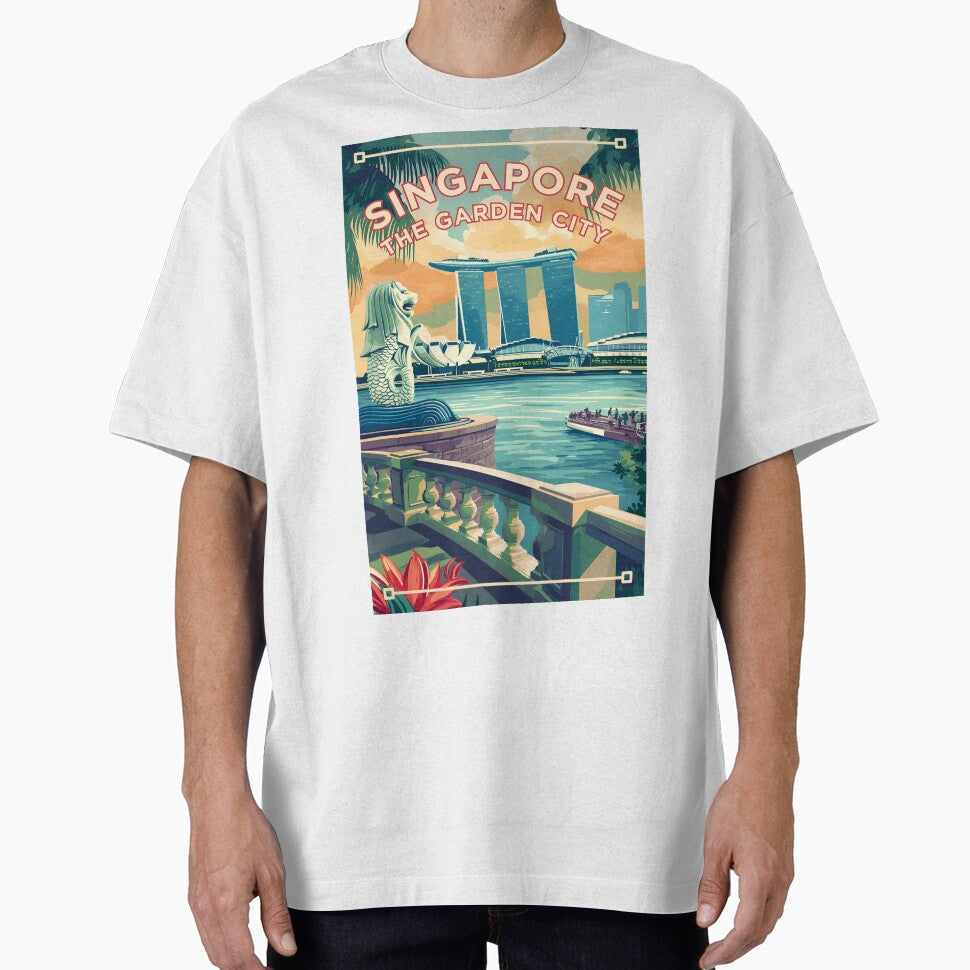 SINGAPORE | Retro-Style World Travel Poster by wallflowerfolio