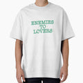 Enemies To Lovers Funny Bookish Reader Quote Typography Sticker by alexmaushaus