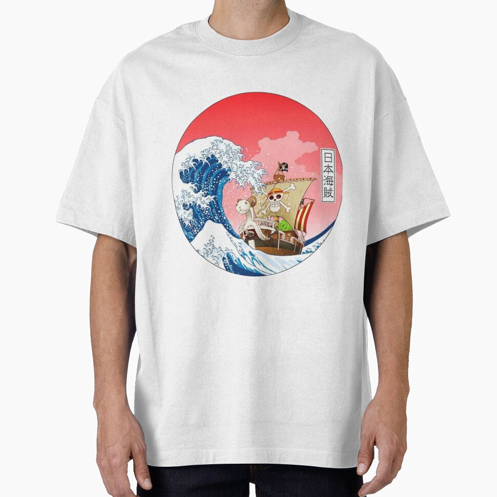 Japanese Culture Wave Pirate King Humor Graphic by socialarmour