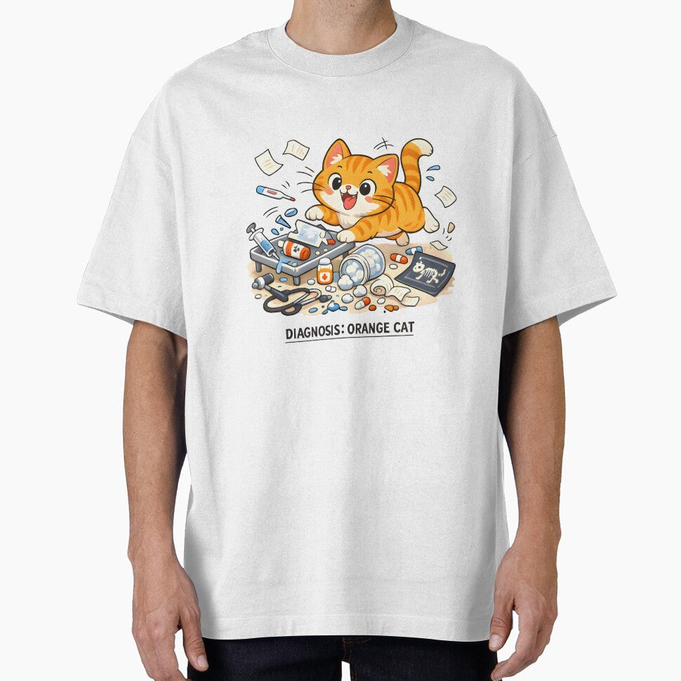 Diagnosis Orange Cat Funny Vet Cat Chaos Veterinary Humor Design by Bettybee00