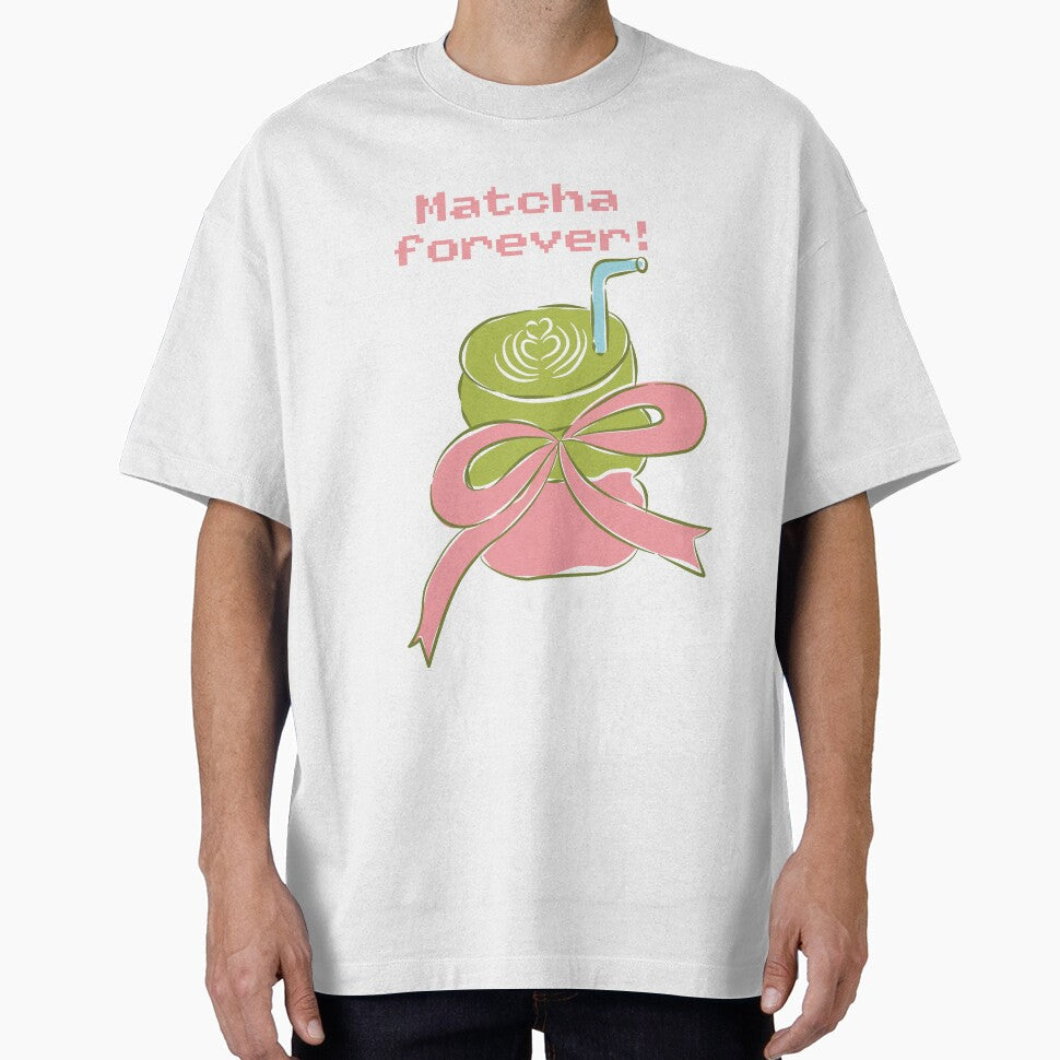 Matcha Forever Cute Coquette Pixel Art Green Tea Latte by Pe.peach