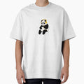 Panda minimalista escuchando musica by PandArtStudio