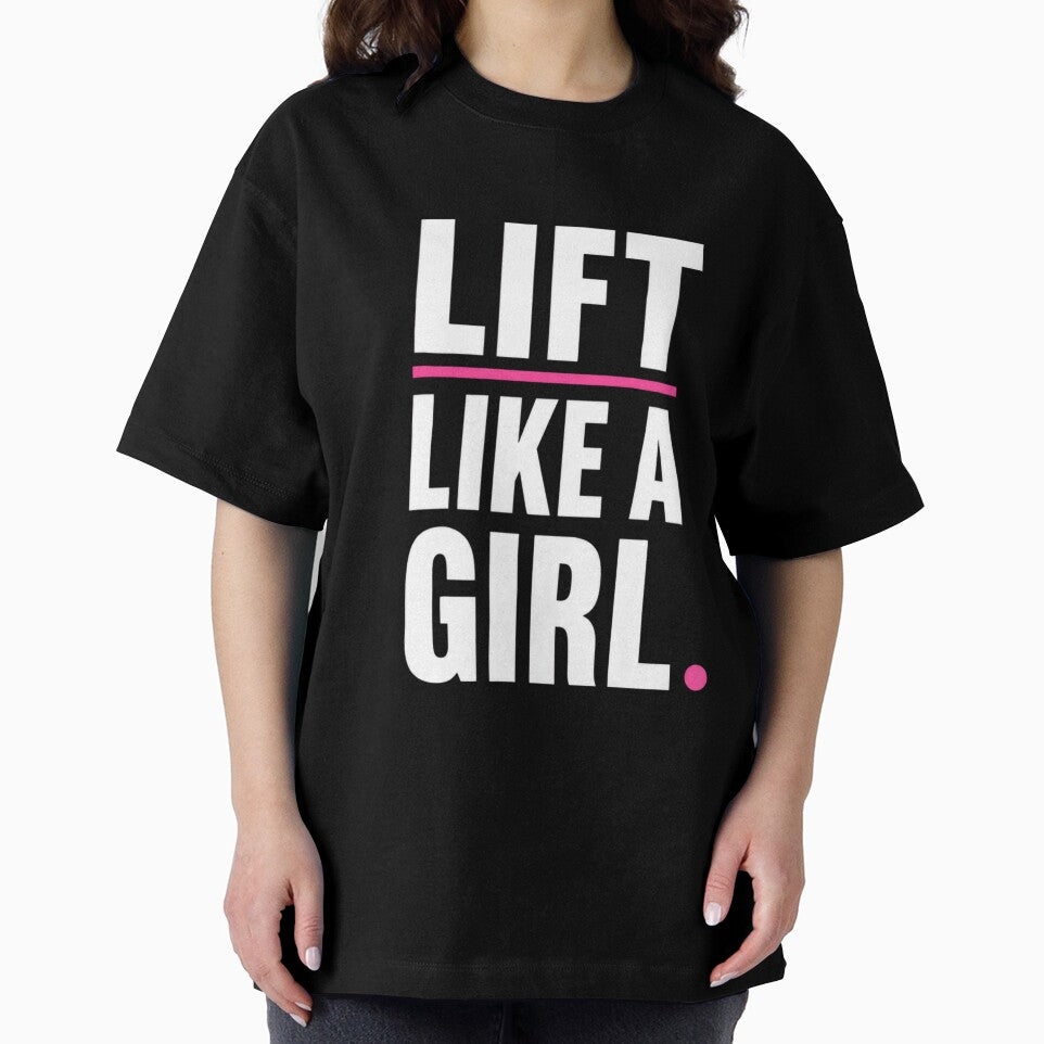 Lift Like A Girl Minimal Typography Shirt by StoryInCode