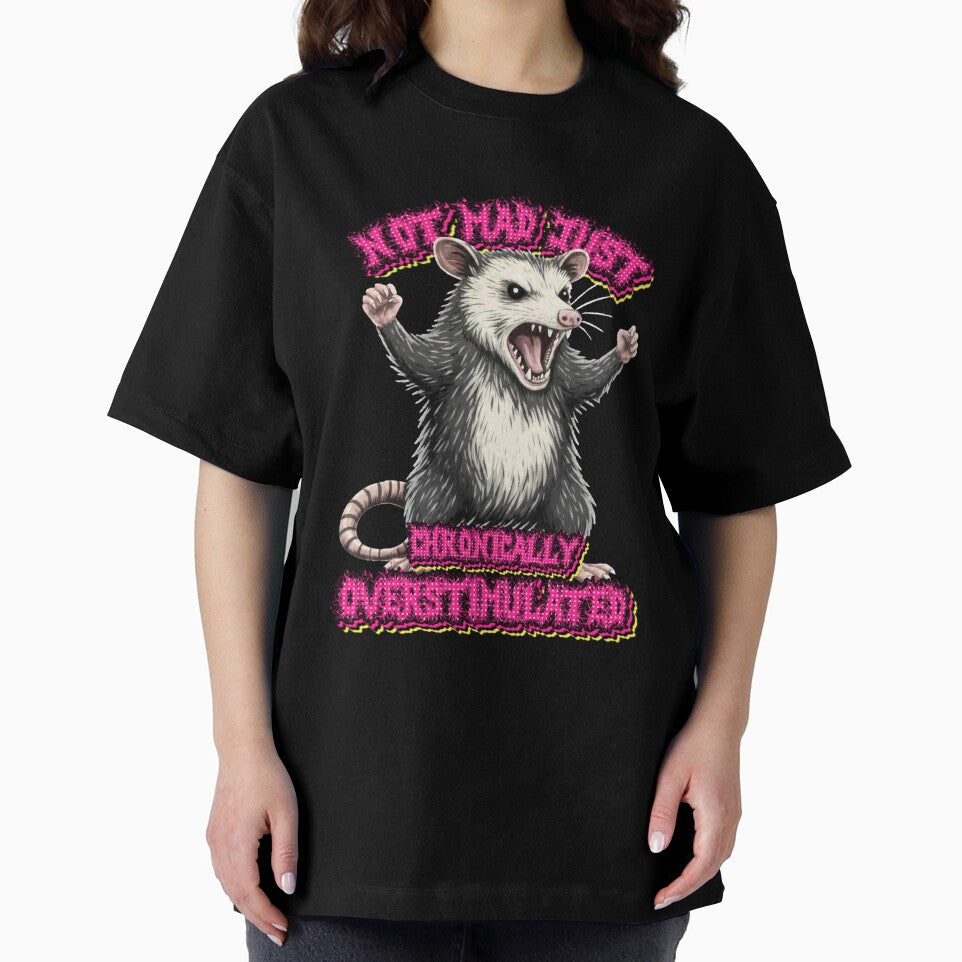 Chronically Overstimulated Funny Opossum Screaming by BlkFelineThrds