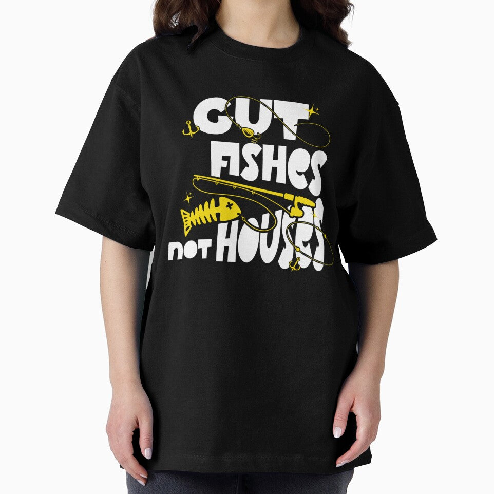 Vintage Gut Fishes Not Houses Fisher Humor Graphic by Feather Art