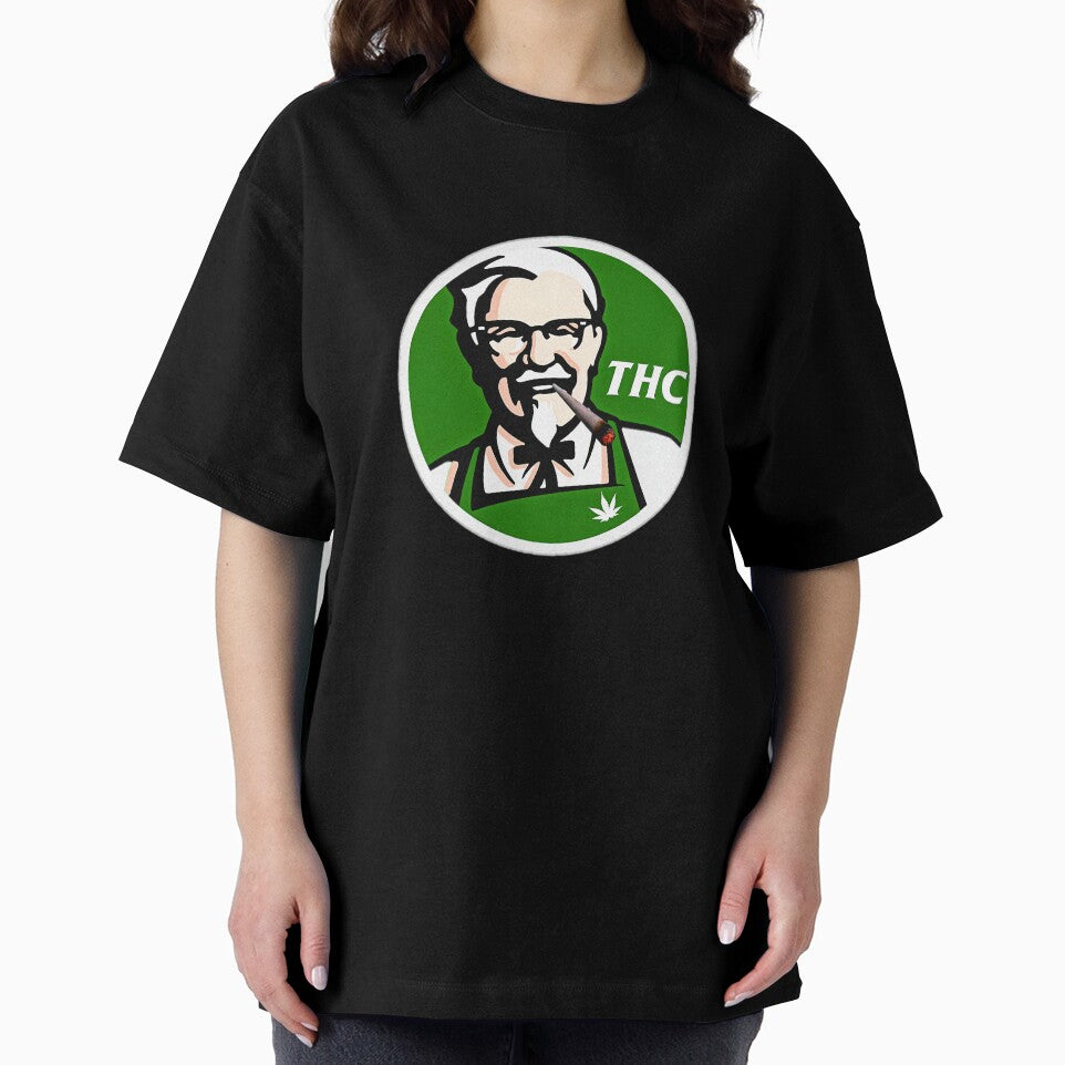 Kfc Parody Thc Weed Slim Fit, Basic Novelty, Graphics Female Cotton Printed Unique T, Hot Summer by EPOUJF