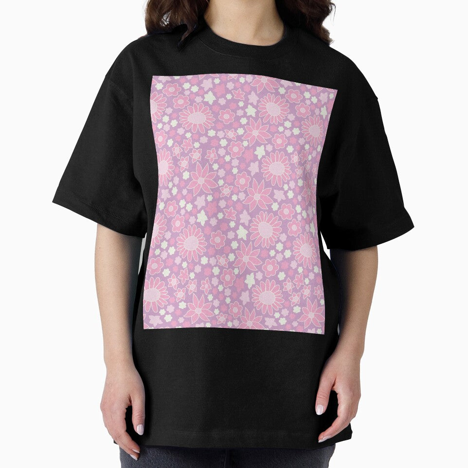 RETRO FLOWER POWER PINK AND PURPLE by blomastudios