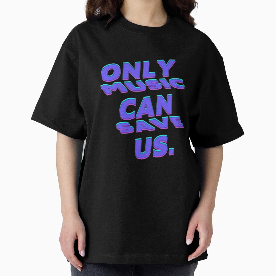 Only Music Can Save Us Neon Glow Quote by creativerooney