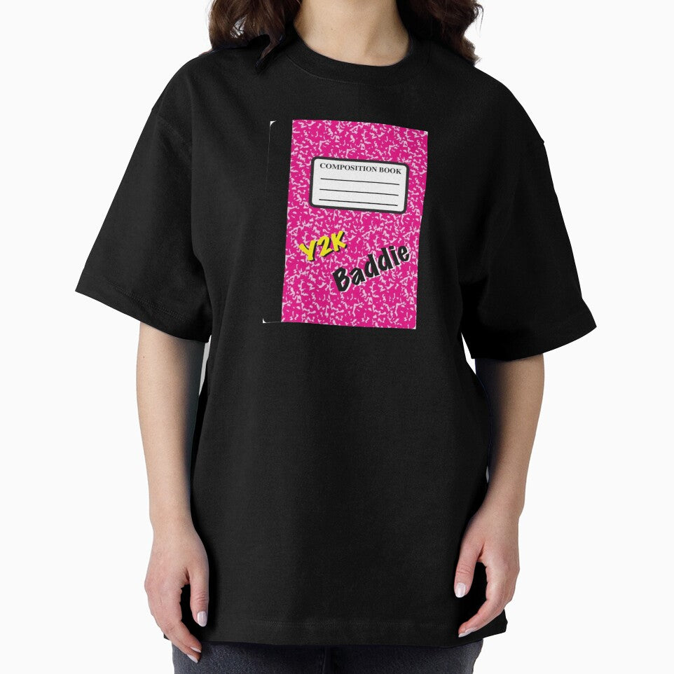 Y2K Baddie Yellow and Pink Composition Book Sticker Year 2000 Baddie Sticker by OneCatShop