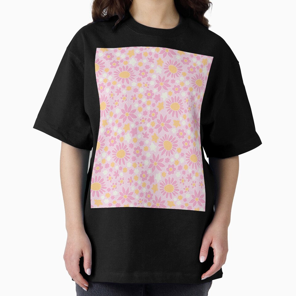 RETRO FLOWER POWER PASTEL PINK by blomastudios