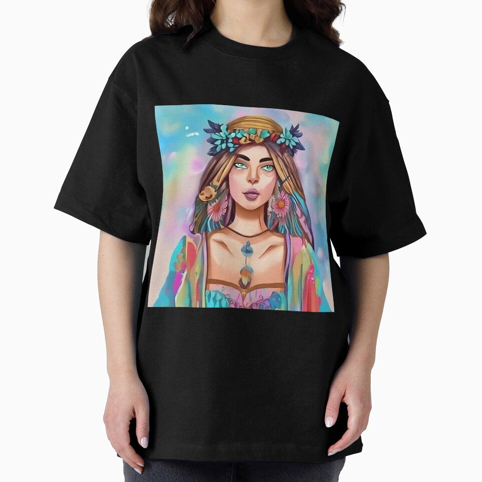 Boho Style Hippie Girl With Flowers by SkyAdr2
