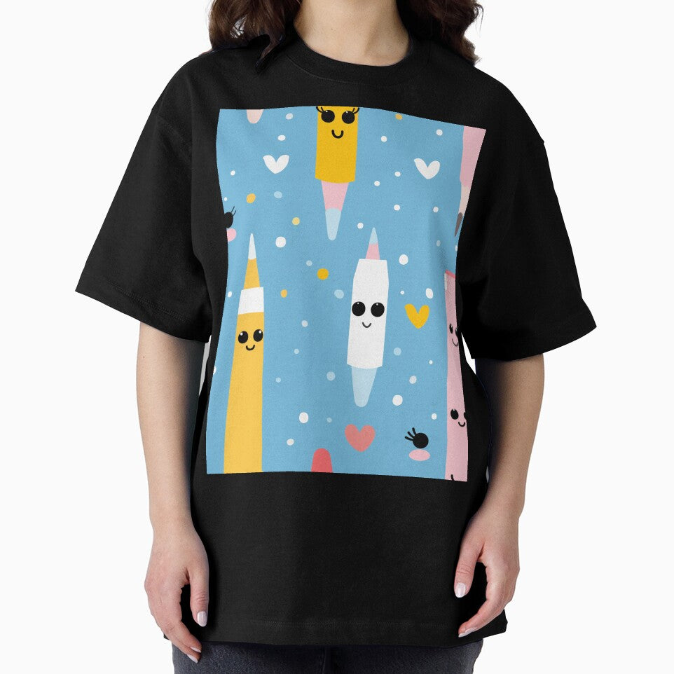Bluetiful Buddies: Kawaii Pencils on a Happy Blue! by Tincanninja
