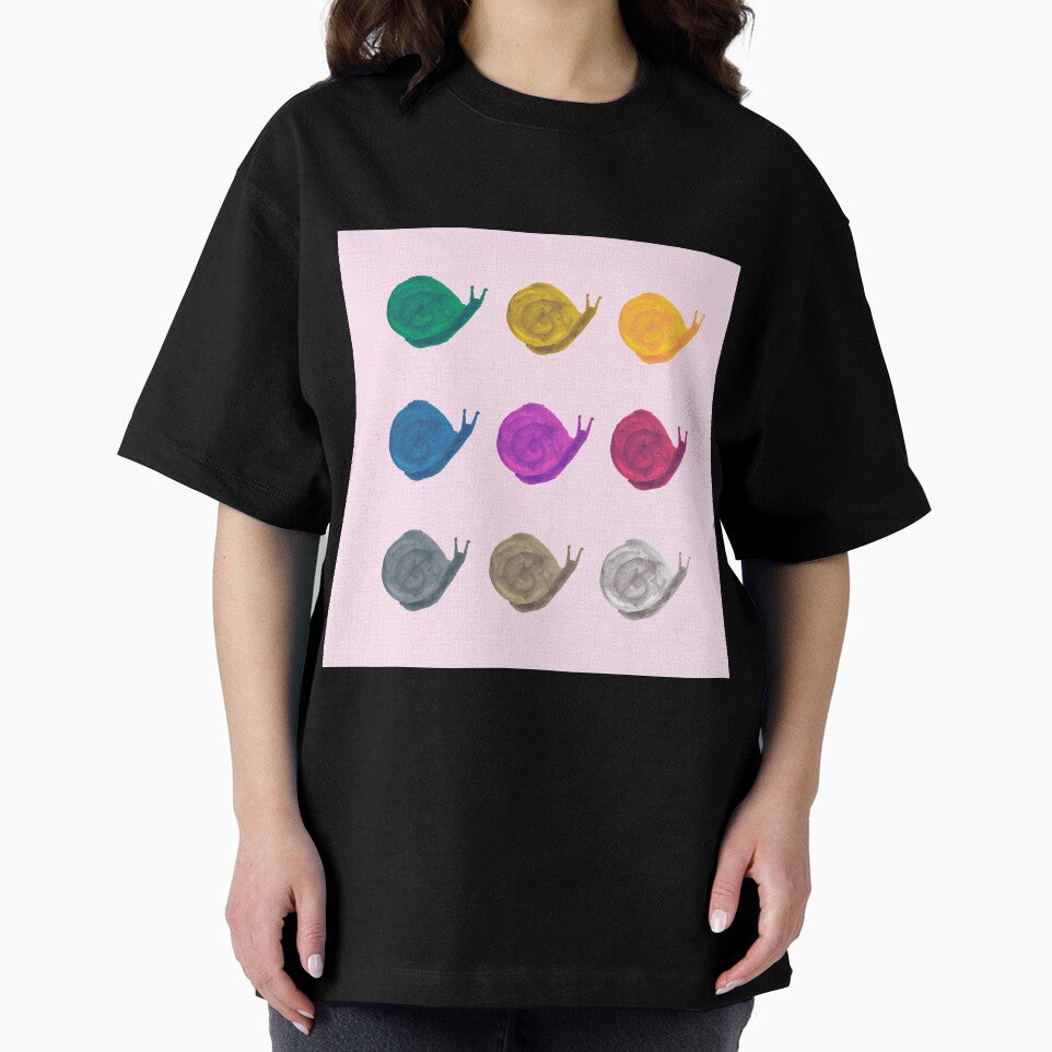 Colorful Snails Grid Art - Retro Pastel Aesthetic by Kapsula2023