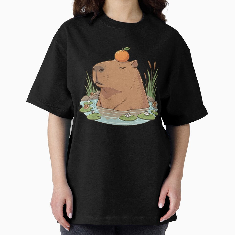 Chill Capybara with Orange by PastelPopShop