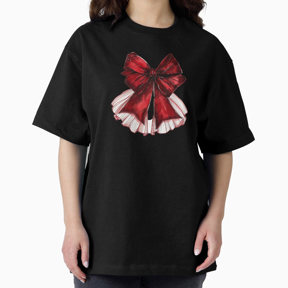 Coquette Balletcore Red Velvet Ribbon Illustration by IdolinkEmporium