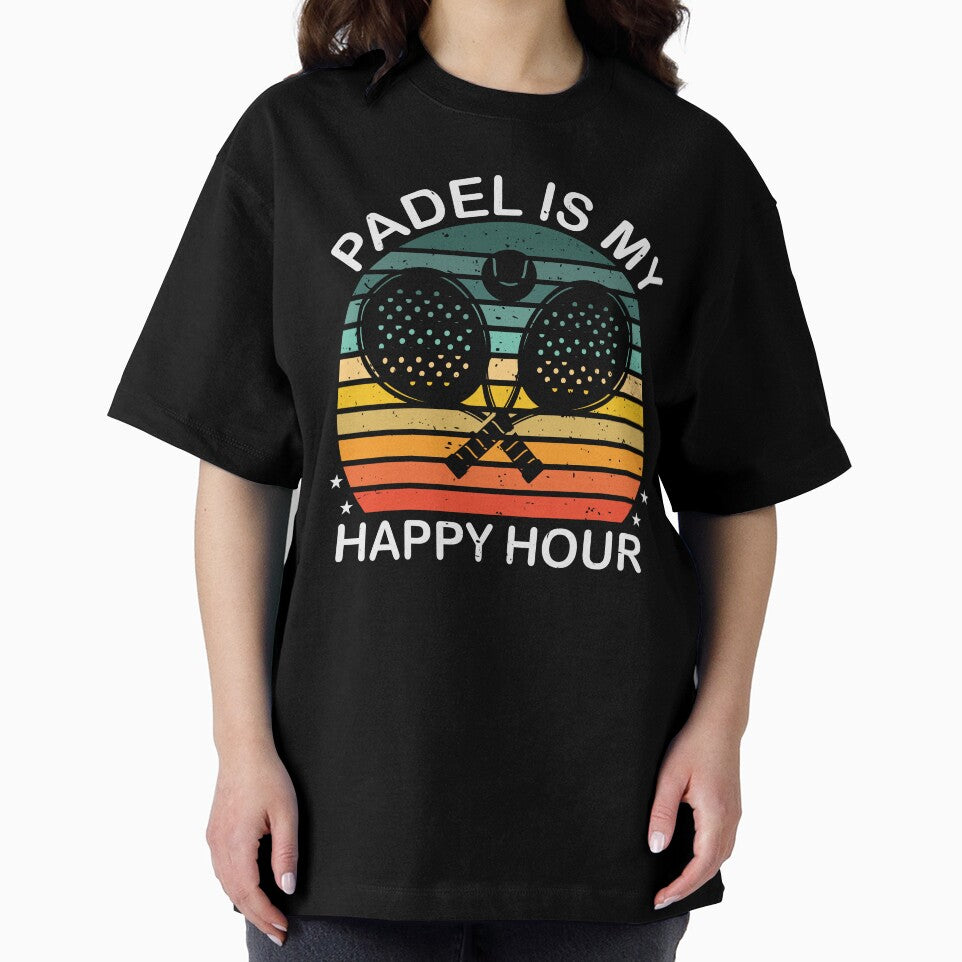 Padel Is My Happy Hour, Vintage Retro Sunset by MalwasBasket