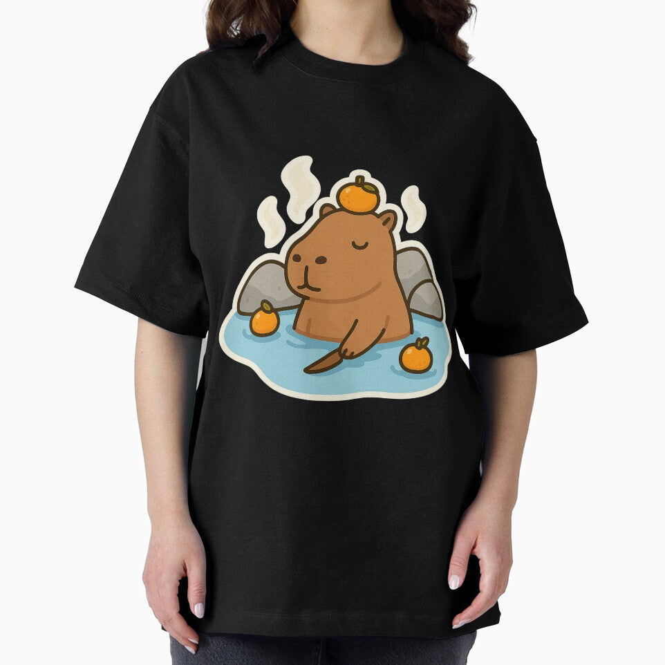 Zen Capybara – Kawaii Hot Spring Animal Sticker by Tripconic