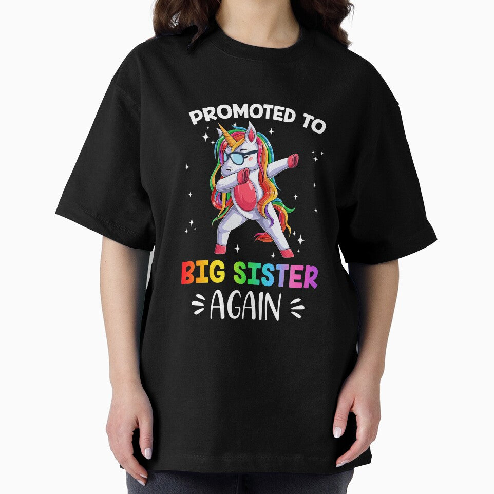 Promoted To Big Sister Dabbing Unicorn Older Sister Youth by cadieuxart